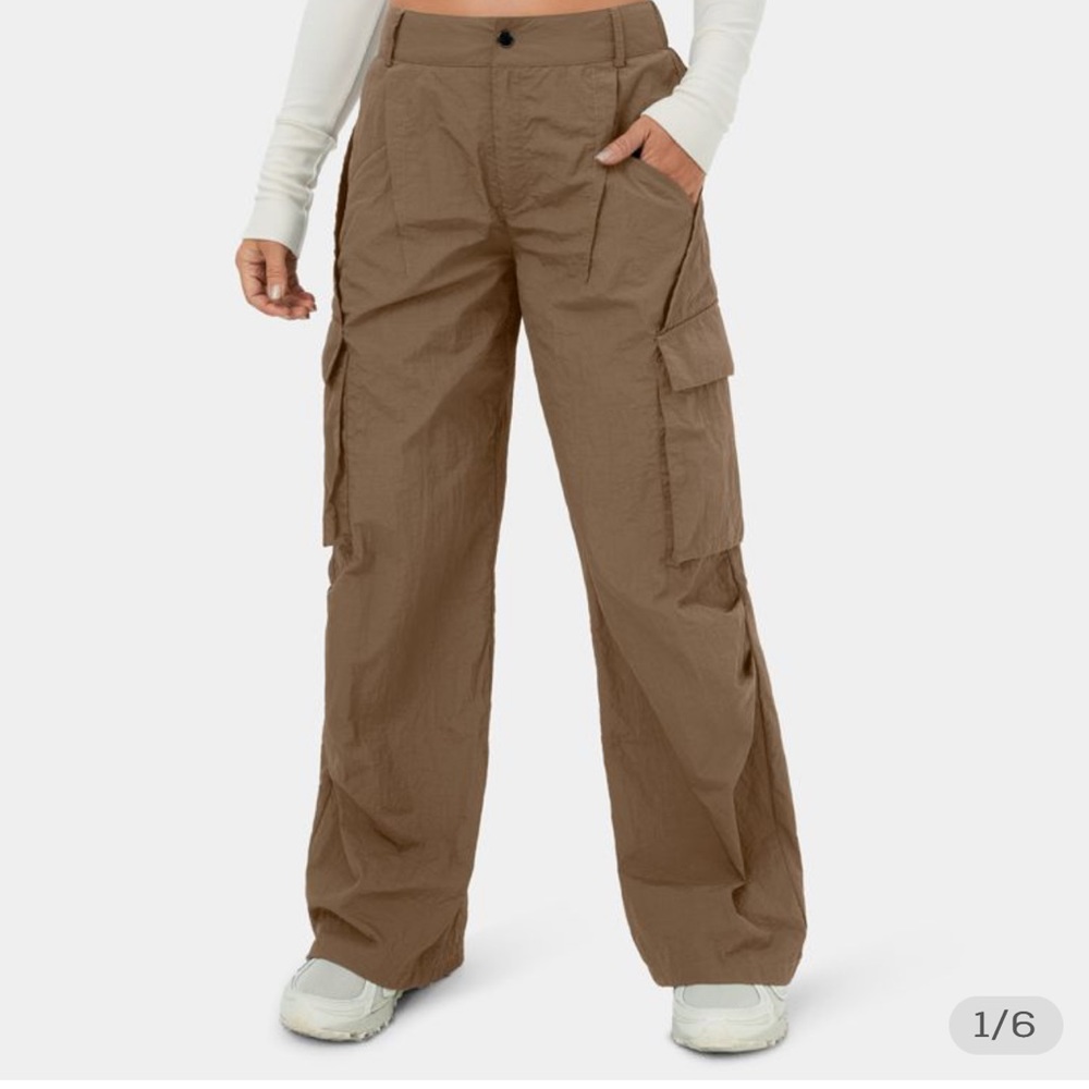 Low Rise Button Zipper Side Pocket Wide Leg Casual Cargo Pants
